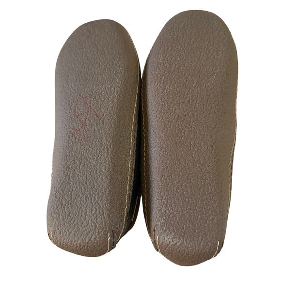 LL Bean Mens Brown Leather Moccasins/Loafers/Slippers Plaid Inside- Size 8 - Picture 8 of 11